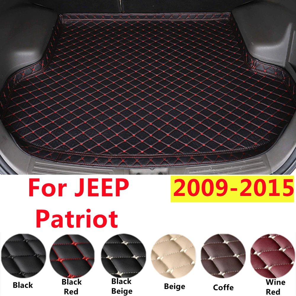 

SJ профессиональный автомобильный коврик для багажника, подходит для JEEP Patriot 2009-10-11-2015 XPE кожаный задний вкладыш, Задняя накладка для груза, водонепроницаемая высокая сторона