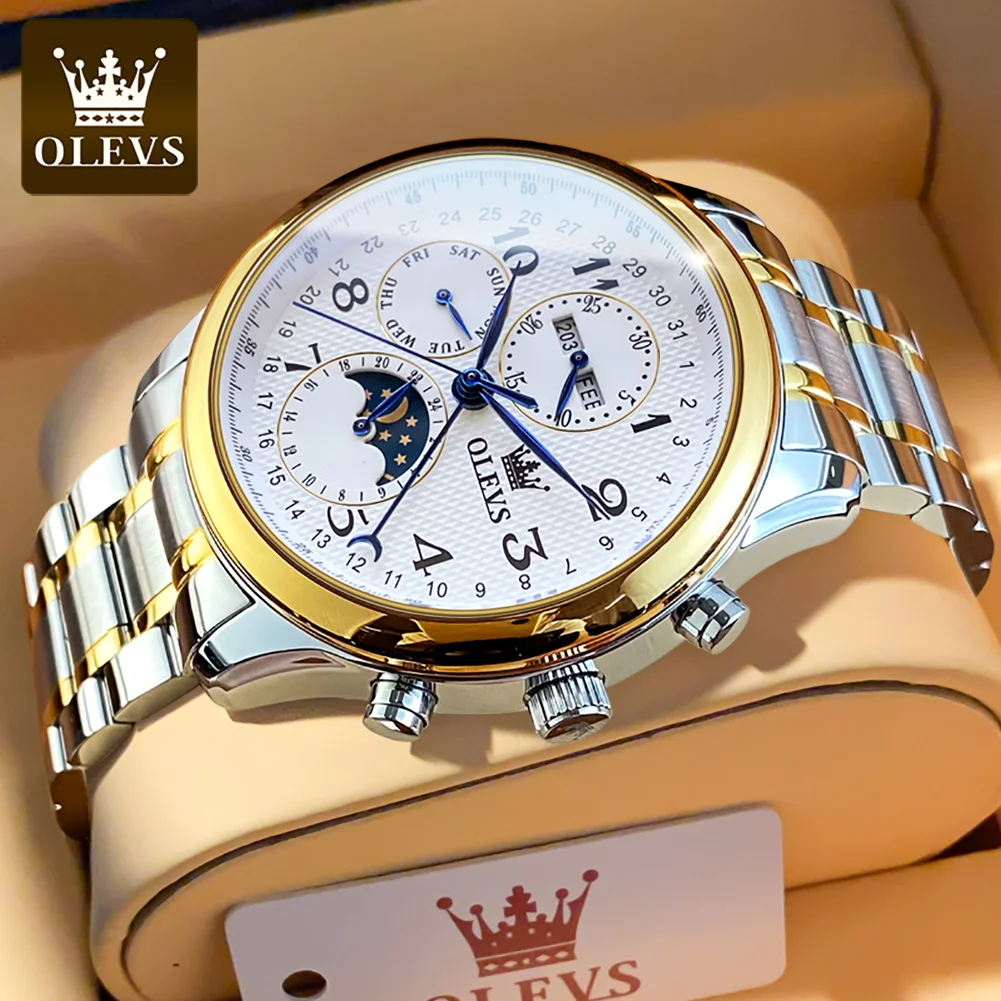 OLEVS 6667 Automatic Mechanical Watch For Man Multifunctional Luminous Waterproof Stainless Steel Strap Top Brand Luxury Gifts
OLEVS 6667 Automatic Mechanical Watch For Man Multifunctional Luminous Waterproof Stainless Steel Strap Top Brand Luxury Gifts