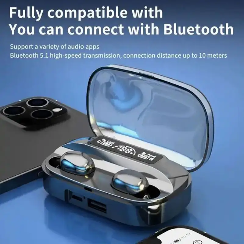 

Wireless Earbuds Hifi Sound Noise Cancelling Earbud Wireless Earphones Blue tooth Headphones Fast Charging Earphones For Sports