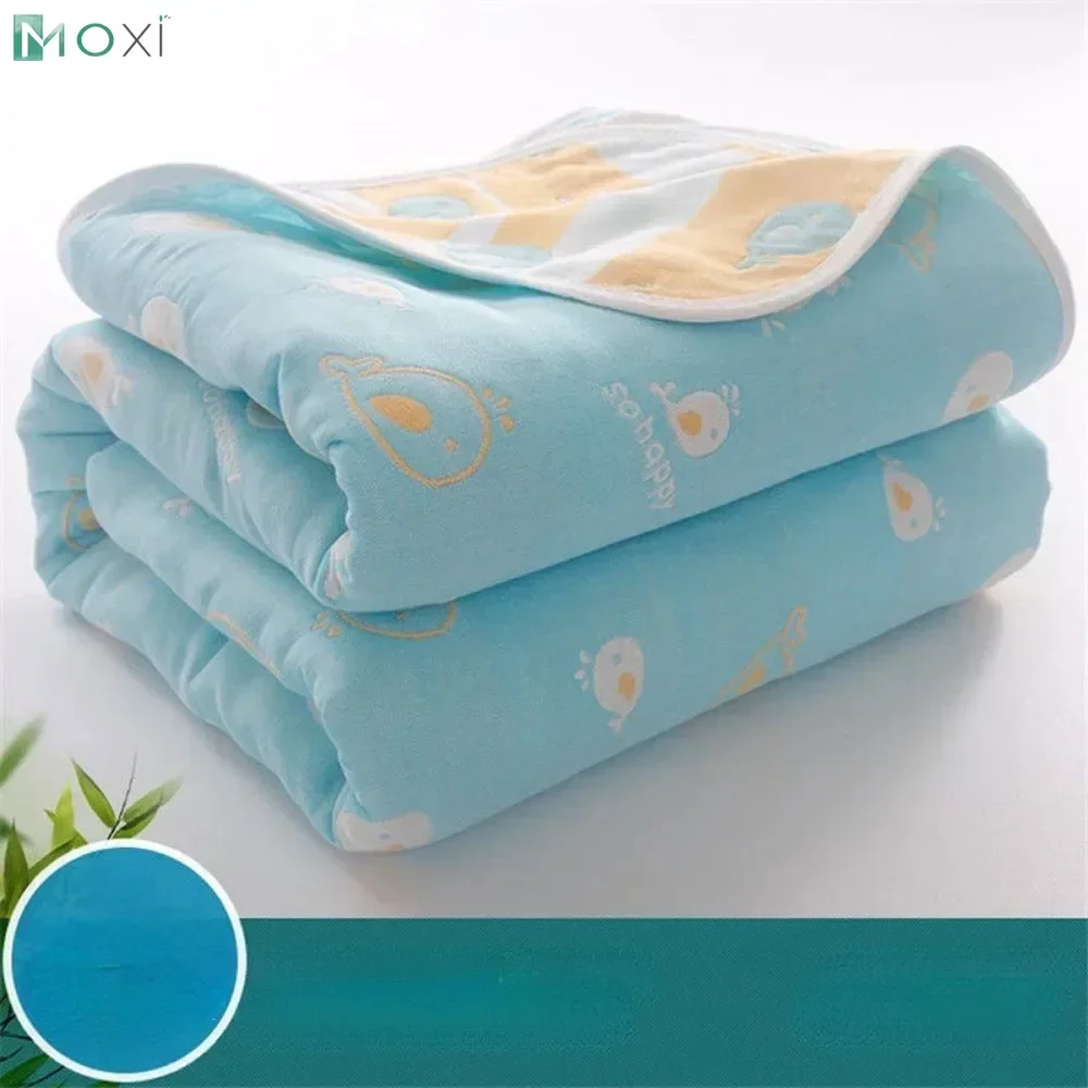 

Adult Summer Thin Children's Baby Throws Bedspread on The Bed Six-layer Gauze Towel Blankets Air-conditioning Quilt Pure Cotton
