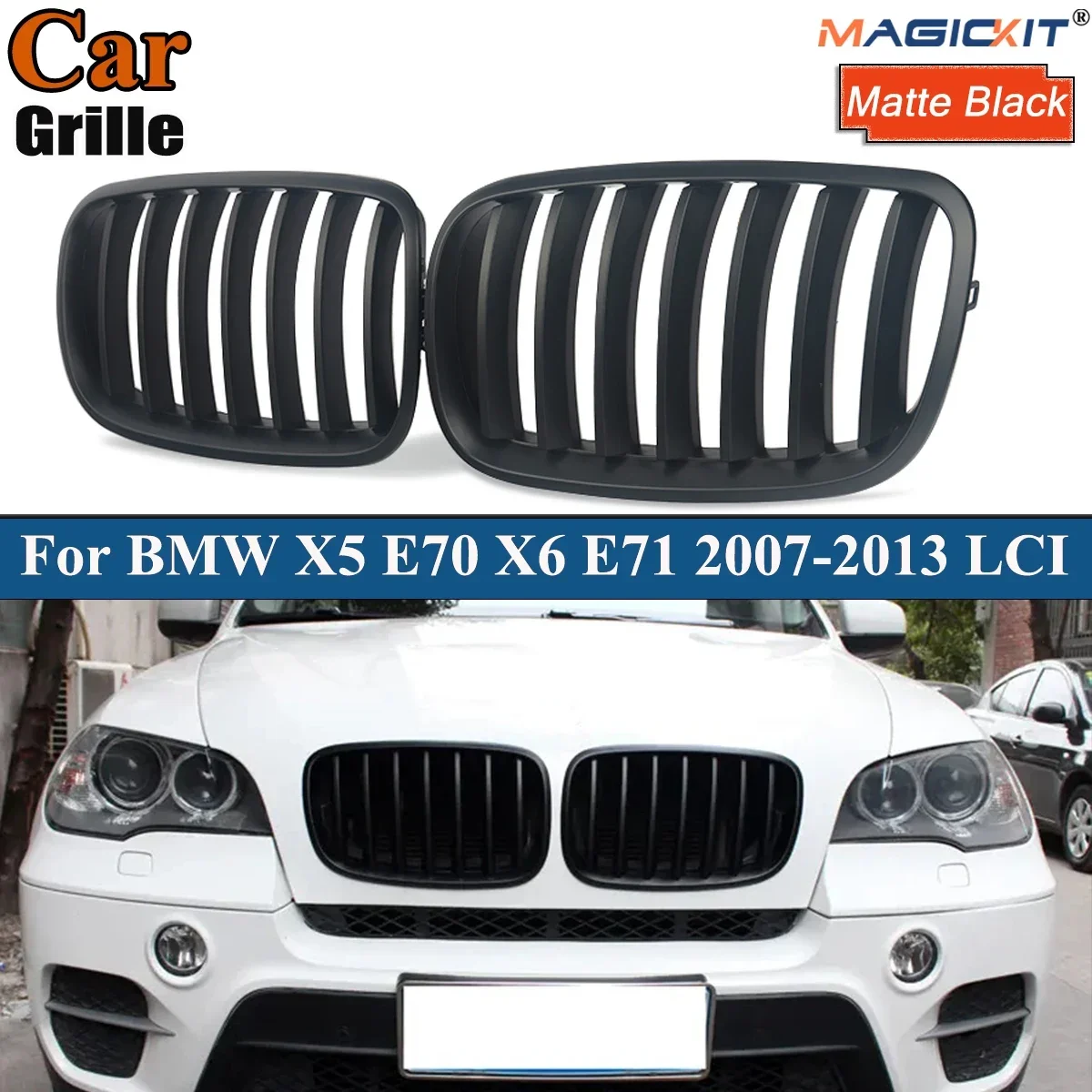 Передняя решетка радиатора для Bmw X5 E70, Передние решетки 2007-2013, детали для внешнего украшения автомобиля, матовые черные автомобильные аксессуары
Передняя решетка радиатора для Bmw X5 E70, Передние решетки 2007-2013, детали для внешнего украшения автомобиля, матовые черные автомобильные аксессуары