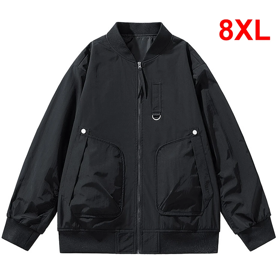 Black Baseball Jacket Men Plus Size 8XL Bomber Jackets Coats Fashion Casual Solid Color Cargo Jacket Male Big Size 8XL Outerwear
Black Baseball Jacket Men Plus Size 8XL Bomber Jackets Coats Fashion Casual Solid Color Cargo Jacket Male Big Size 8XL Outerwear