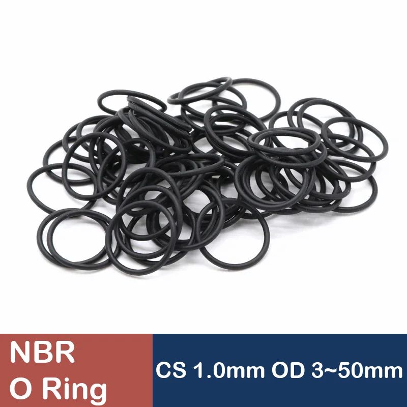 50/100Pcs Black NBR O Ring Gasket Thickness CS 1.0mm OD 3~50mm Nitrile Rubber O Type ring Corrosion Oil Resist Sealing Washer
50/100Pcs Black NBR O Ring Gasket Thickness CS 1.0mm OD 3~50mm Nitrile Rubber O Type ring Corrosion Oil Resist Sealing Washer