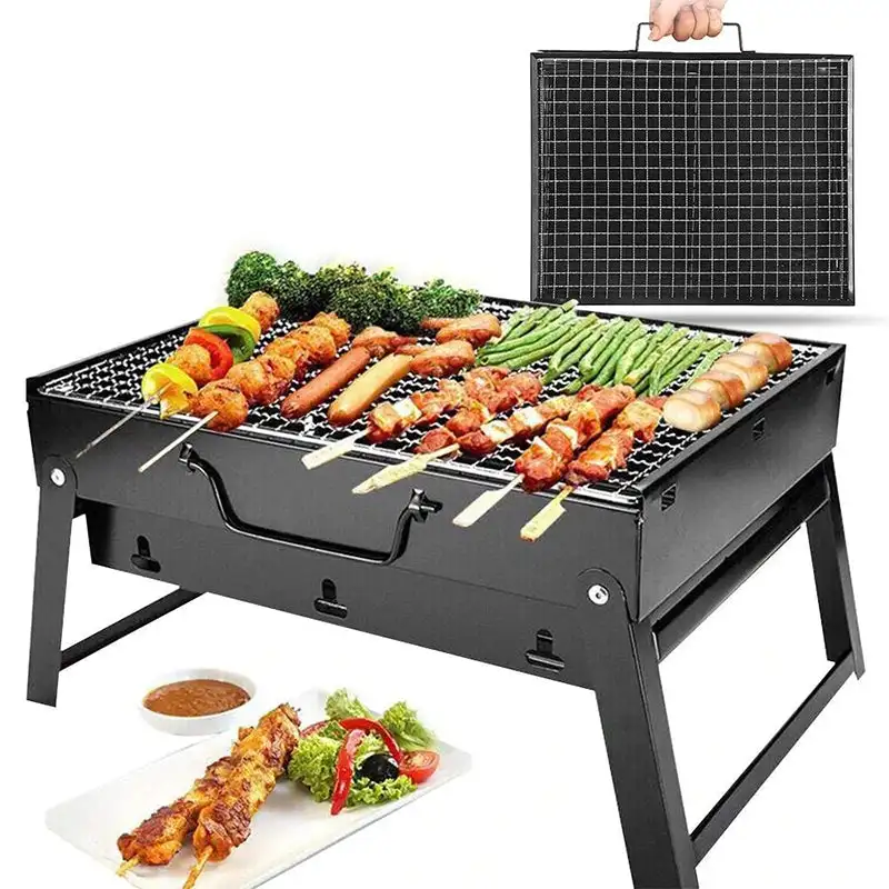 

Portable Foldable BBQ Grill Barbecue Charcoal Grills Stove Stainless Cooking Carbon Steel Outdoor Camping Picnic Tools