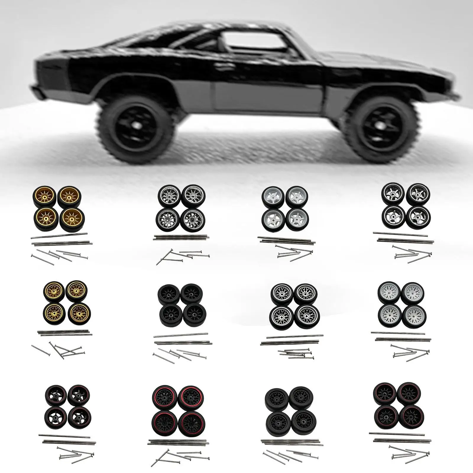 4x RC Car Wheels and Tires RC Upgrade Part Wear Resist Vehicle Wheels Modified Tire for 1/64 Scale RC Car Parts DIY Modified
4x RC Car Wheels and Tires RC Upgrade Part Wear Resist Vehicle Wheels Modified Tire for 1/64 Scale RC Car Parts DIY Modified