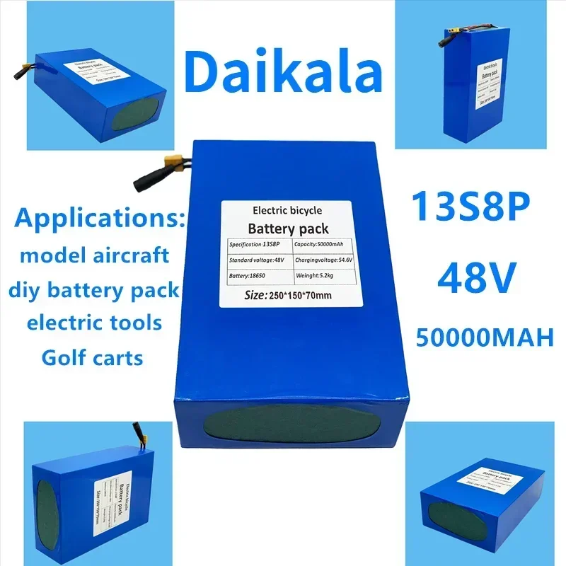 

New 48v 50000mah 13s8p Wildly Use Battery, Model Aircraft, Electric Tools,power Tools , Cartssolar Energy, Inverters and Others