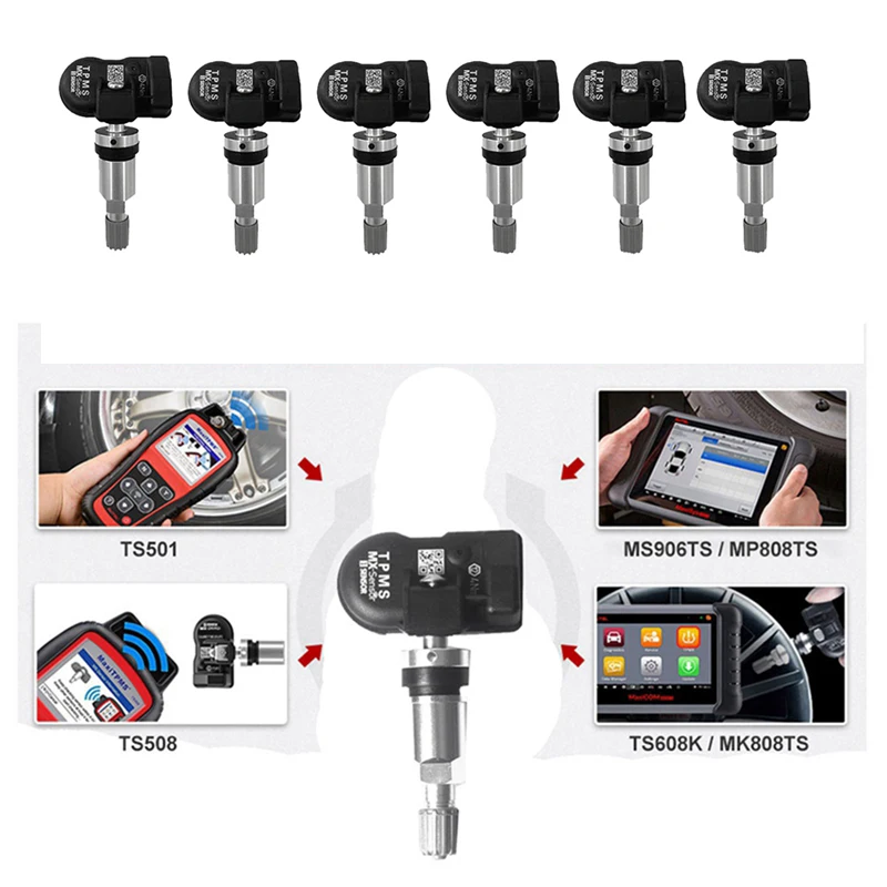 6Pcs 315 433Mhz Universal 2 In 1 Tire Pressure Sensor System Unlimited Edit Compatible-AUTEL MX
6Pcs 315 433Mhz Universal 2 In 1 Tire Pressure Sensor System Unlimited Edit Compatible-AUTEL MX