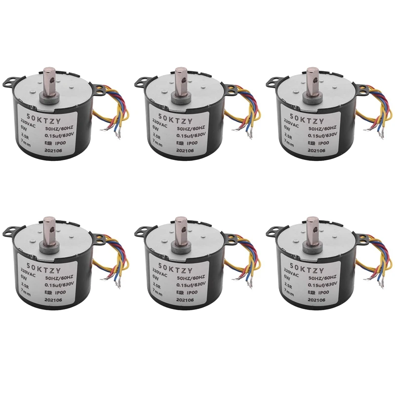 6X 50Ktyz Ac220v 10W 0.5A 2.5R/ Min Permanent Magnet Synchronous Motor Ac Gear Reduction Motor Cw / Ccw
6X 50Ktyz Ac220v 10W 0.5A 2.5R/ Min Permanent Magnet Synchronous Motor Ac Gear Reduction Motor Cw / Ccw
