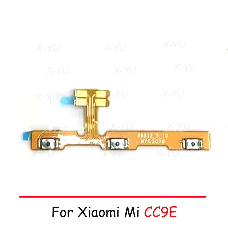 

10PCS For Xiaomi Mi CC9 / CC9E / CC9 Pro Power On Off Switch Volume Side Button Flex Cable