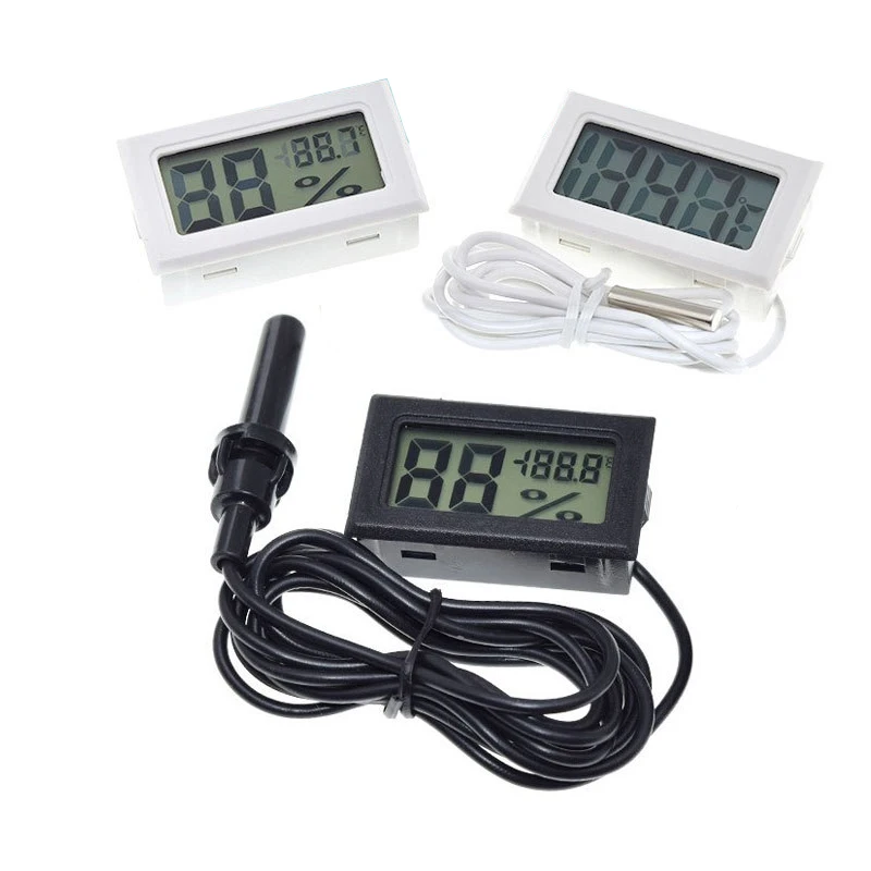 1~100Pcs Mini LCD Digital Thermometer Hygrometer Temperature And Humidity Detection Embedded With Probe FY-10 FY-11 FY12
1~100Pcs Mini LCD Digital Thermometer Hygrometer Temperature And Humidity Detection Embedded With Probe FY-10 FY-11 FY12
