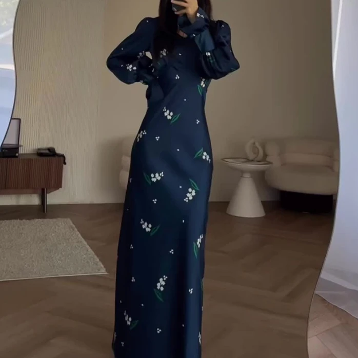 Elegant Style for Women Long Skirt 2024 Spring Summer New Fashion Print Flared Sleeve Slim Temperament Long-Sleeved Dress
Elegant Style for Women Long Skirt 2024 Spring Summer New Fashion Print Flared Sleeve Slim Temperament Long-Sleeved Dress