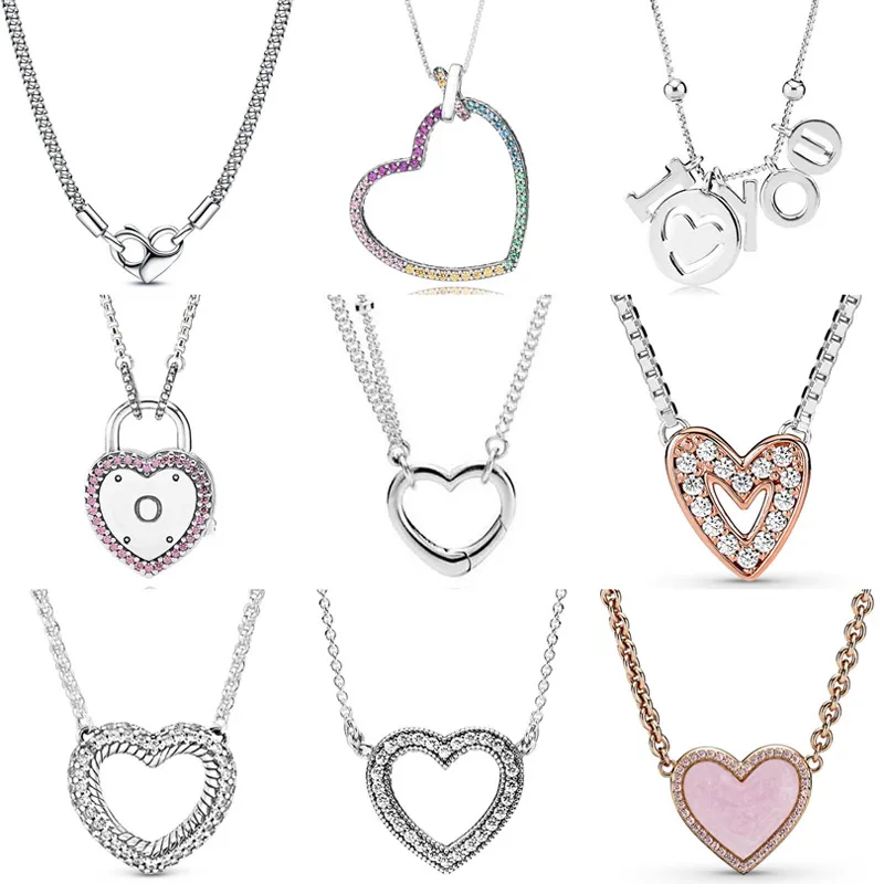 Freehand Rainbow Heart I Love You Lock Your Promise Studded Chain Necklace For Fashion 925 Sterling Silver Charm Diy Jewelry
Freehand Rainbow Heart I Love You Lock Your Promise Studded Chain Necklace For Fashion 925 Sterling Silver Charm Diy Jewelry
