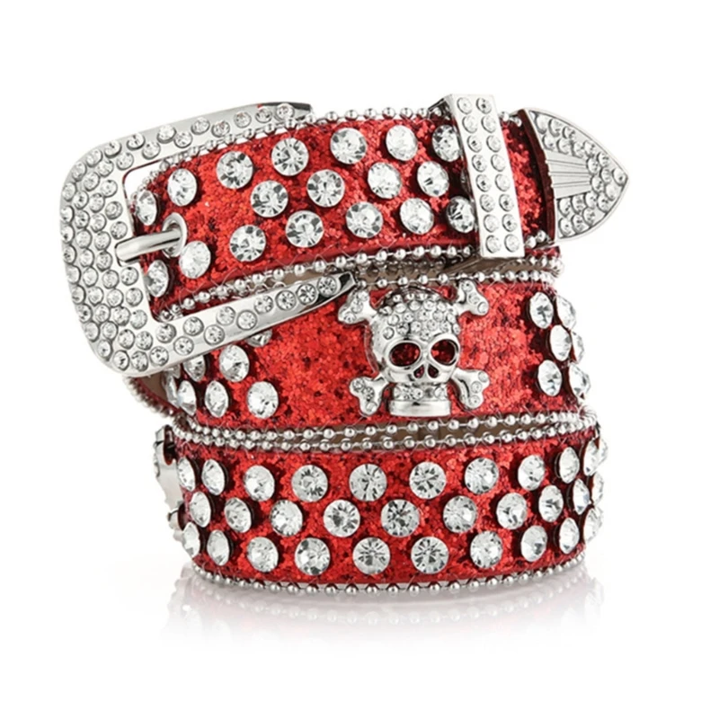 Adult Waist Belt with Head Skull Buckle Luxury Gothic Waist Belt Fashion Belts Full Rhinestone Buckle Wide Belt
Adult Waist Belt with Head Skull Buckle Luxury Gothic Waist Belt Fashion Belts Full Rhinestone Buckle Wide Belt