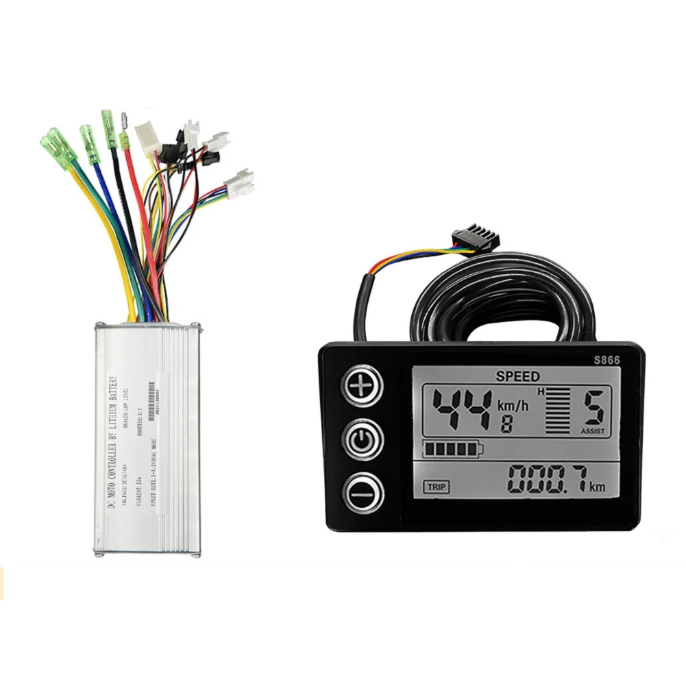 Controller Motor Controller Electric Scooter LCD S866 500W Black Display Panel Kit E-Bike 120*53*43mm 22A 36-48V
Controller Motor Controller Electric Scooter LCD S866 500W Black Display Panel Kit E-Bike 120*53*43mm 22A 36-48V