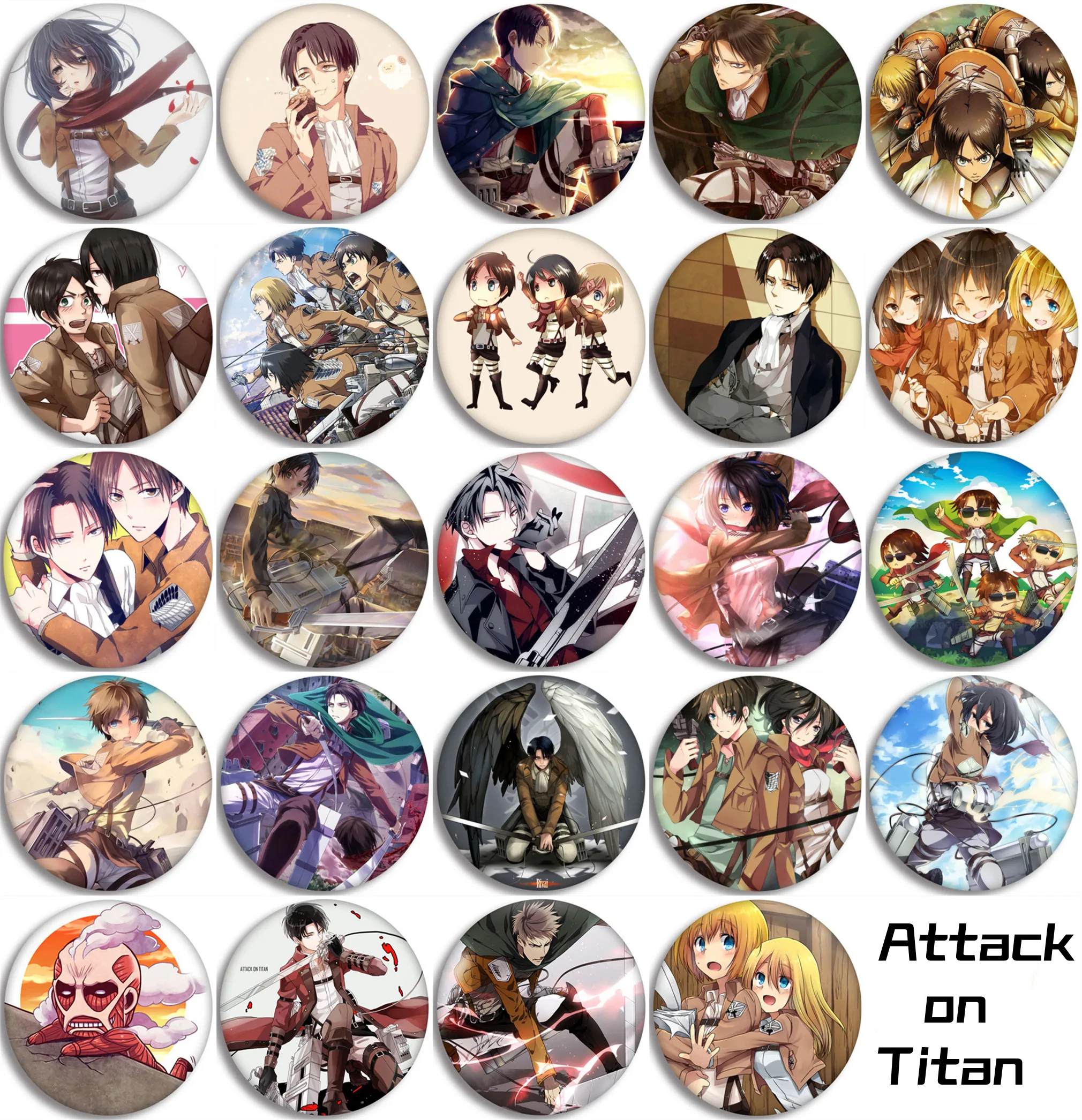 24pcs/lot Attack on Titan badge anime brooch 58mm metal round emblem backpack pendant clothing decoration student gift
24pcs/lot Attack on Titan badge anime brooch 58mm metal round emblem backpack pendant clothing decoration student gift