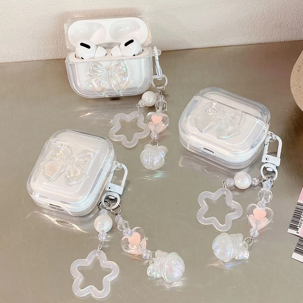 INS Laser Bow Transparent Case Stars Acrylic Keychain Bell Pendant For Apple Airpods Pro 2 1 Airpod 3 Earphone Accessorie cases
INS Laser Bow Transparent Case Stars Acrylic Keychain Bell Pendant For Apple Airpods Pro 2 1 Airpod 3 Earphone Accessorie cases