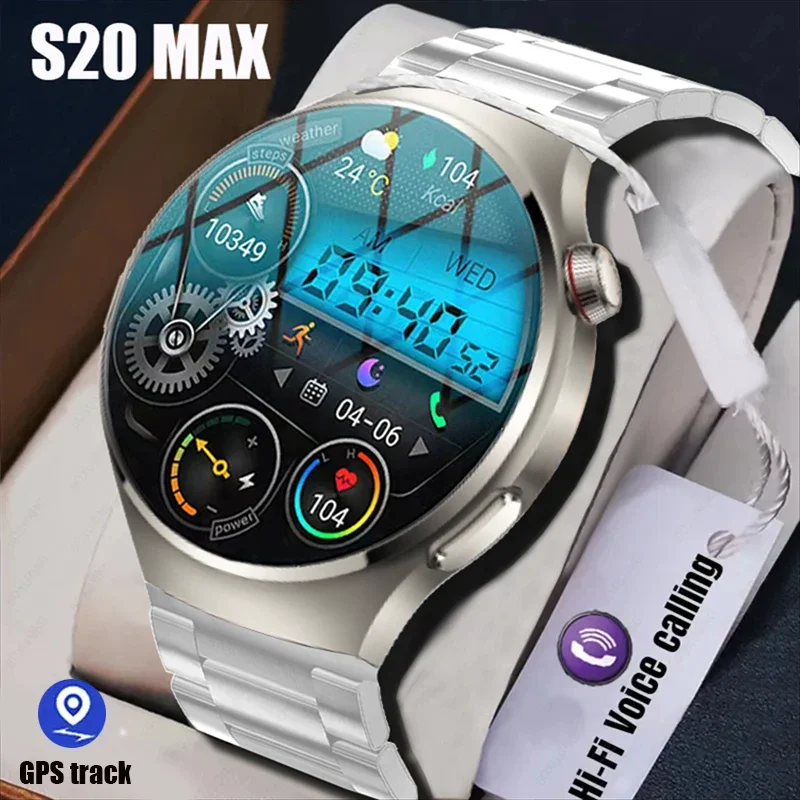 

Men's Smartwatch Bluetooth Talk Voice Assistant Compass NFC Access Control Pressure Monitor 480*480 Full Screen Touch Smartwatch