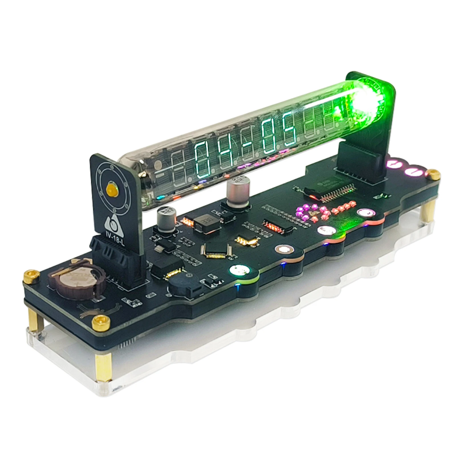 

VFD IV18 Vacuum Fluorescent Tube Clock Technology Sense Decoration Computer Table Glow Tube Cyberpun 5V LED Nixie Table Display