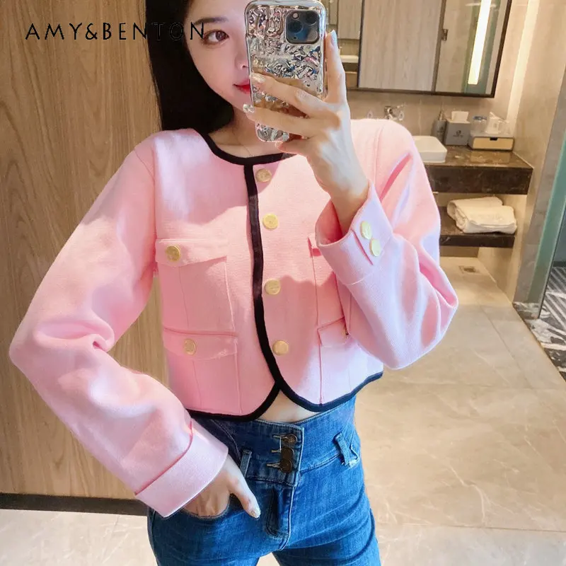 Solid Color Sweater Short Coat Autumn and Winter New Socialite Slim Fit Knitted Cardigan Outerwear Long-Sleeve Women's Top
Solid Color Sweater Short Coat Autumn and Winter New Socialite Slim Fit Knitted Cardigan Outerwear Long-Sleeve Women's Top