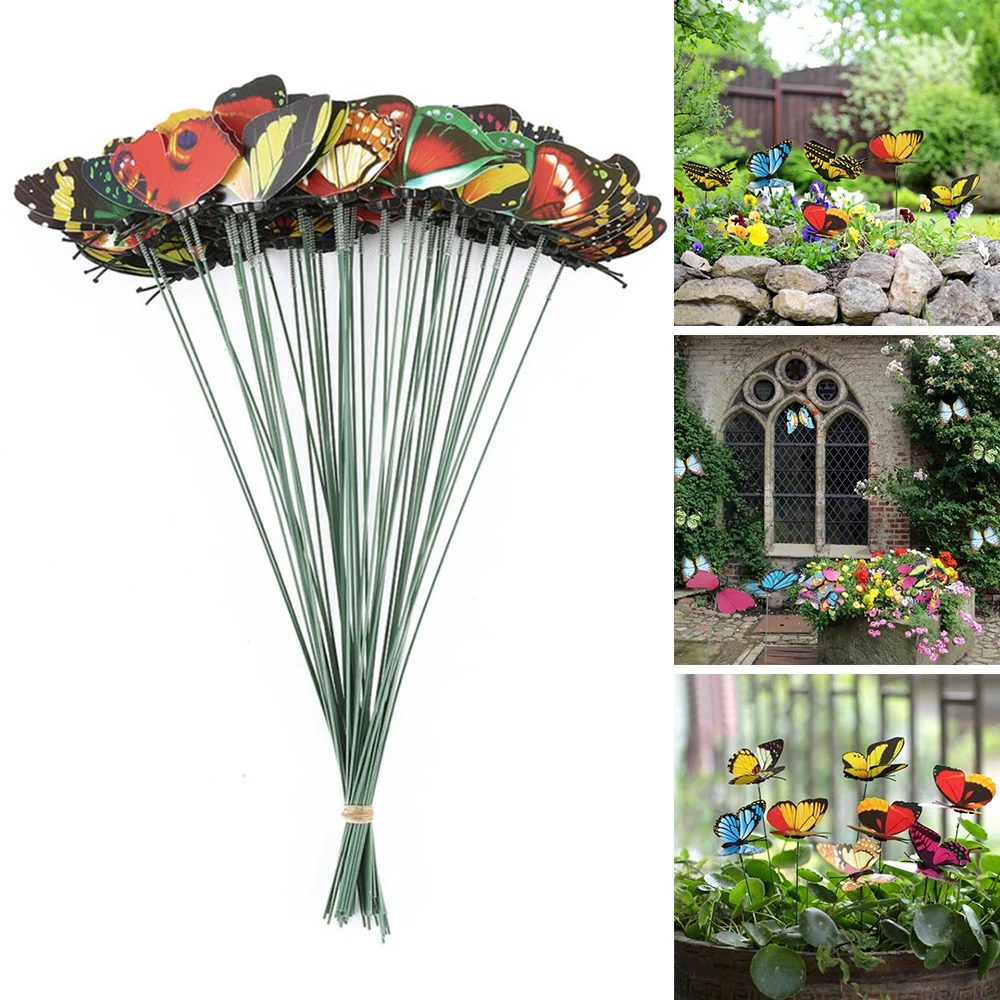 50PCS Simulated Single-layer Butterfly On Poles Stakes Outdoor Yard Flower Pot Bed Garden Flower Decor Yard Art
50PCS Simulated Single-layer Butterfly On Poles Stakes Outdoor Yard Flower Pot Bed Garden Flower Decor Yard Art