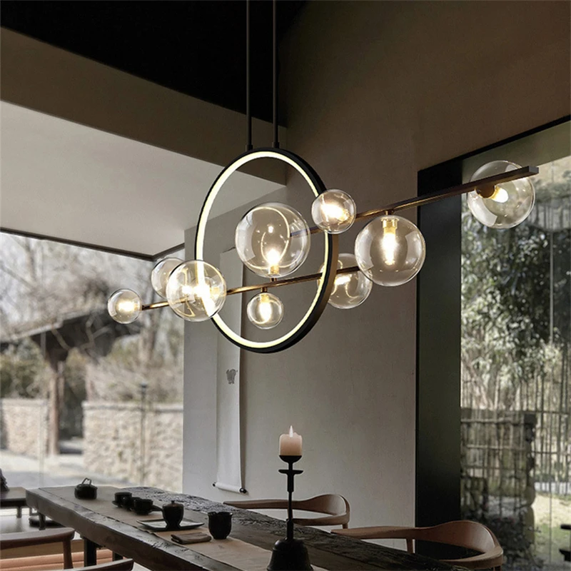 Nordic LED Glass Bubble Chandelier Lighting Modern Living Room Lamp Restaurant Kitchen Fixture Iindoor Home Decor Hanging Lights
Nordic LED Glass Bubble Chandelier Lighting Modern Living Room Lamp Restaurant Kitchen Fixture Iindoor Home Decor Hanging Lights