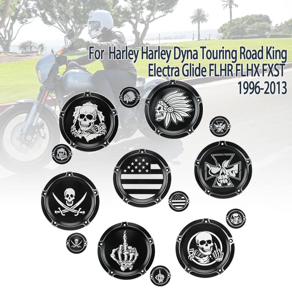 

Motorcycle Derby Timing Timer Cover For Harley Touring Street Glide Softail Road King Electra Glide Dyna CNC Engine Cover