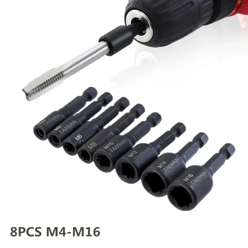 Screw Tap Socket Adapter 1/4 Inch Hex Shank Machine Tap Square Driver Thread Tap Adapter for Electric Drill
Screw Tap Socket Adapter 1/4 Inch Hex Shank Machine Tap Square Driver Thread Tap Adapter for Electric Drill