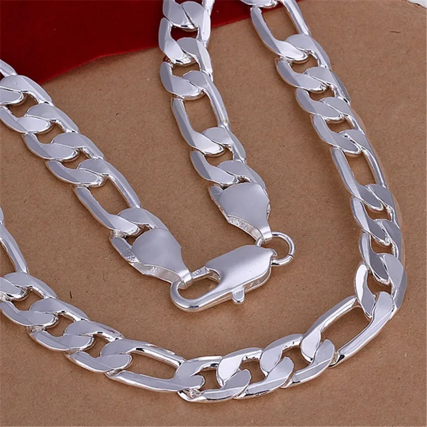 925 Sterling Silver Classic12MM Chain Necklace for Men Man 18/20/22/24/26/28/30 Inches Wedding Charm Jewelry High Quality
925 Sterling Silver Classic12MM Chain Necklace for Men Man 18/20/22/24/26/28/30 Inches Wedding Charm Jewelry High Quality