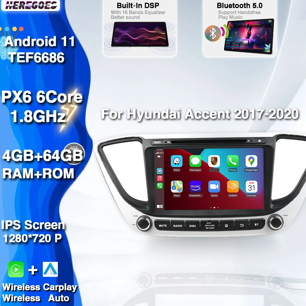 Автомобильный DVD-плеер Carplay PX6 Android 11 для Hyundai Accent Verna Solaris 2017-2020 Navi GPS Радио стерео аудио Vocie управление DSP
Автомобильный DVD-плеер Carplay PX6 Android 11 для Hyundai Accent Verna Solaris 2017-2020 Navi GPS Радио стерео аудио Vocie управление DSP