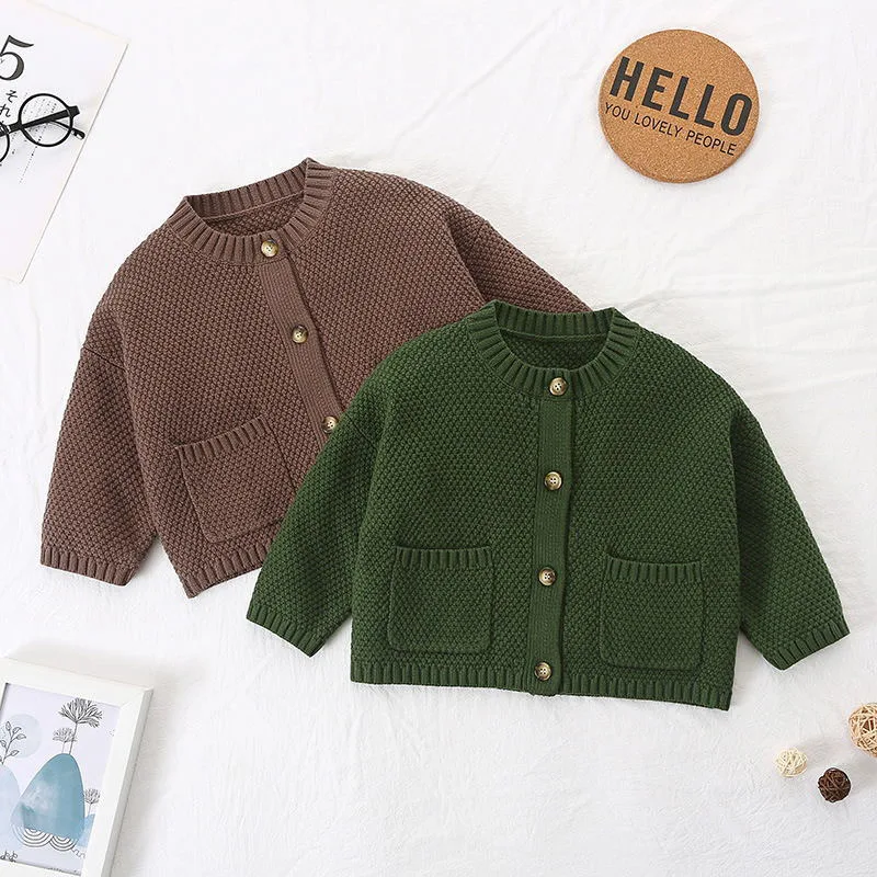 Autumn Winter Children Knitted Clothing Kids Long Sleeved Solid Color Casual Loose Sweater Coat Baby Boys Girls Cardigan Coat
Autumn Winter Children Knitted Clothing Kids Long Sleeved Solid Color Casual Loose Sweater Coat Baby Boys Girls Cardigan Coat