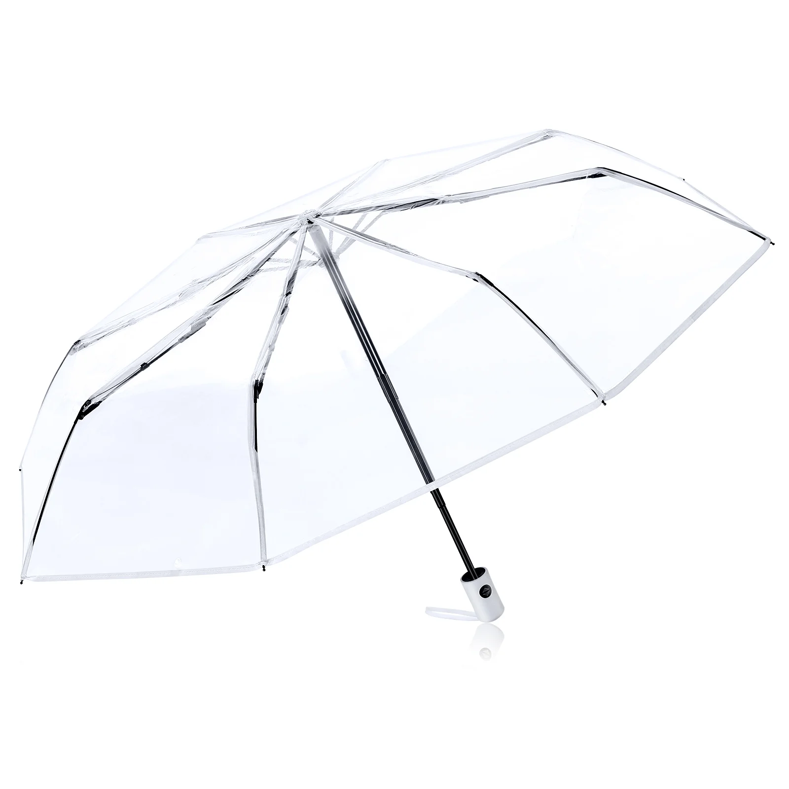 

Fully Automatic Three-fold Transparent Clear Clear Umbrella For Kids For Kidsss Clear Folding Clear Clear Umbrella For Kids