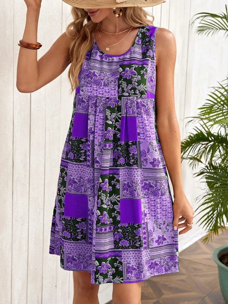 Spring Summer Women's Sleeveless Dresses Loose Fashion Pullover Skirt for Office Lady Printed Overall Skirt Party Evening Dress
Spring Summer Women's Sleeveless Dresses Loose Fashion Pullover Skirt for Office Lady Printed Overall Skirt Party Evening Dress