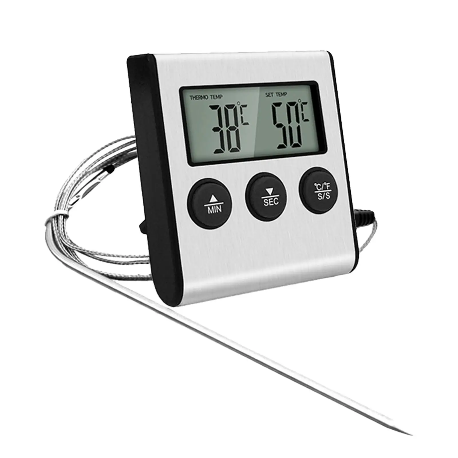 

Food Thermometer Long Probe Accurate Fast Celsius/Fahrenheit Instant Read Meat Thermometers for BBQ Frying Oven Baking Kitchen