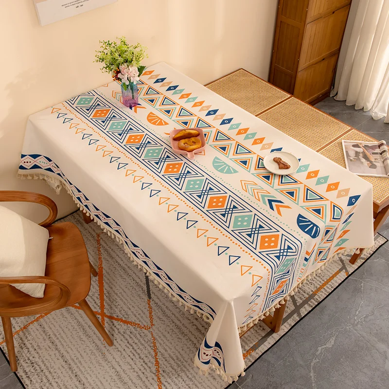 Vintage cotton and linen tablecloth, linen waterproof, oil resistant, and washable coffee table
Vintage cotton and linen tablecloth, linen waterproof, oil resistant, and washable coffee table