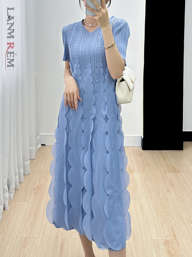 LANMREM Elegant tassel Pleated Dress For Women Round Neck Short Sleeves High Waist A-line Solid Party Dresses 2AA1081
LANMREM Elegant tassel Pleated Dress For Women Round Neck Short Sleeves High Waist A-line Solid Party Dresses 2AA1081