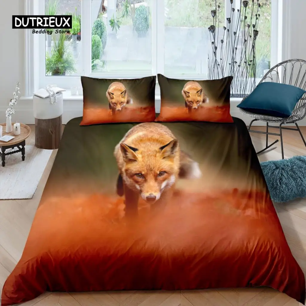 

Home Living Luxury 3D Fox Bedding Set Duvet Cover Set Pillowcase Kids Bedding Set Queen and King EU/US/AU/UK Size