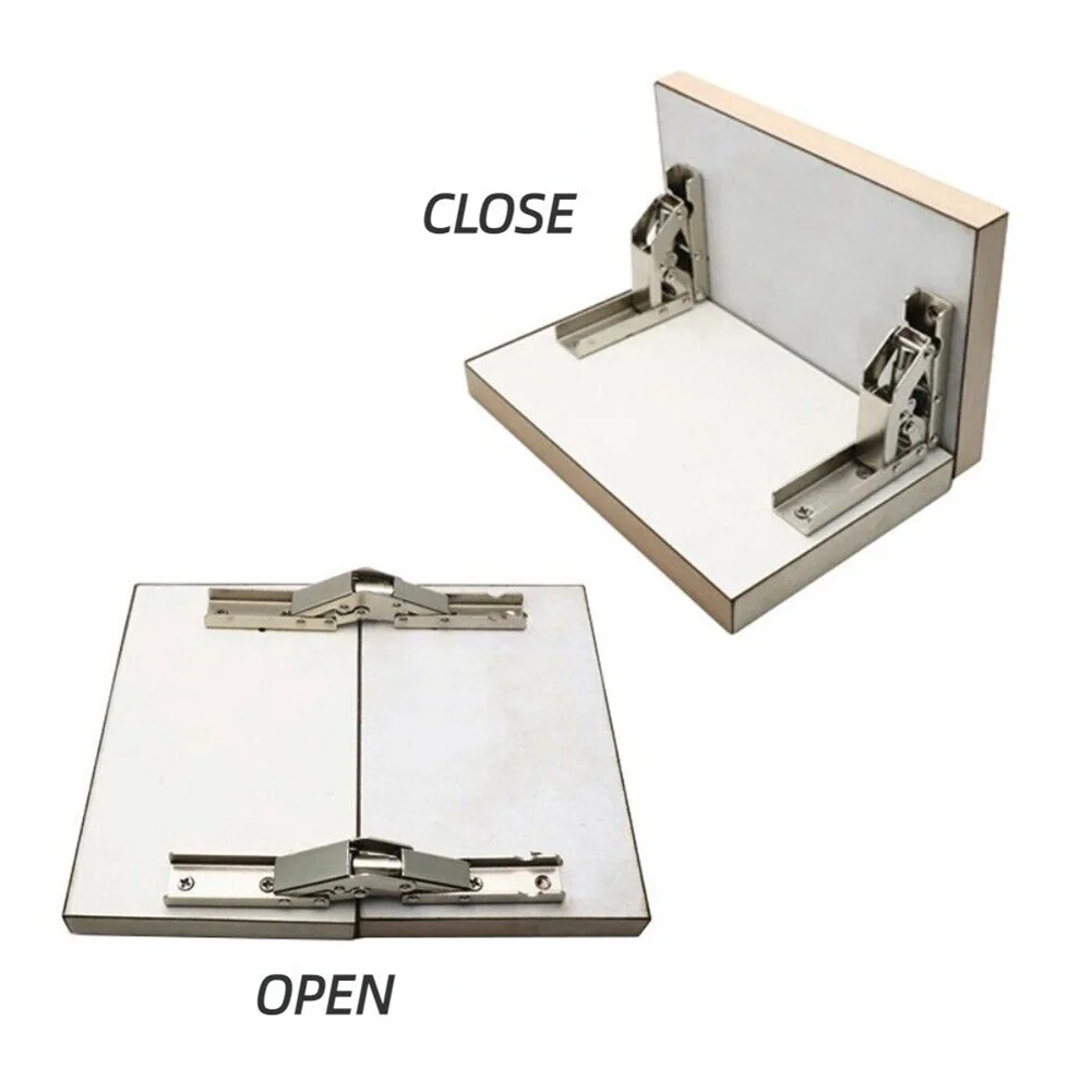 2PCS/Set 90 Degree Self-Locking Folding Hinges Hole-free Hinge Table Legs Brackets 90/180 Degree Flat Spring Folding Hinge 2PCS/Set 90 Degree Self-Locking Folding Hinges Hole-free Hinge Table Legs Brackets 90/180 Degree Flat Spring Folding Hinge