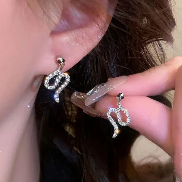 Boucles d'Oreilles Pendantes en Clip pour Femme, Bijoux Punk, Cadeau de ix 2