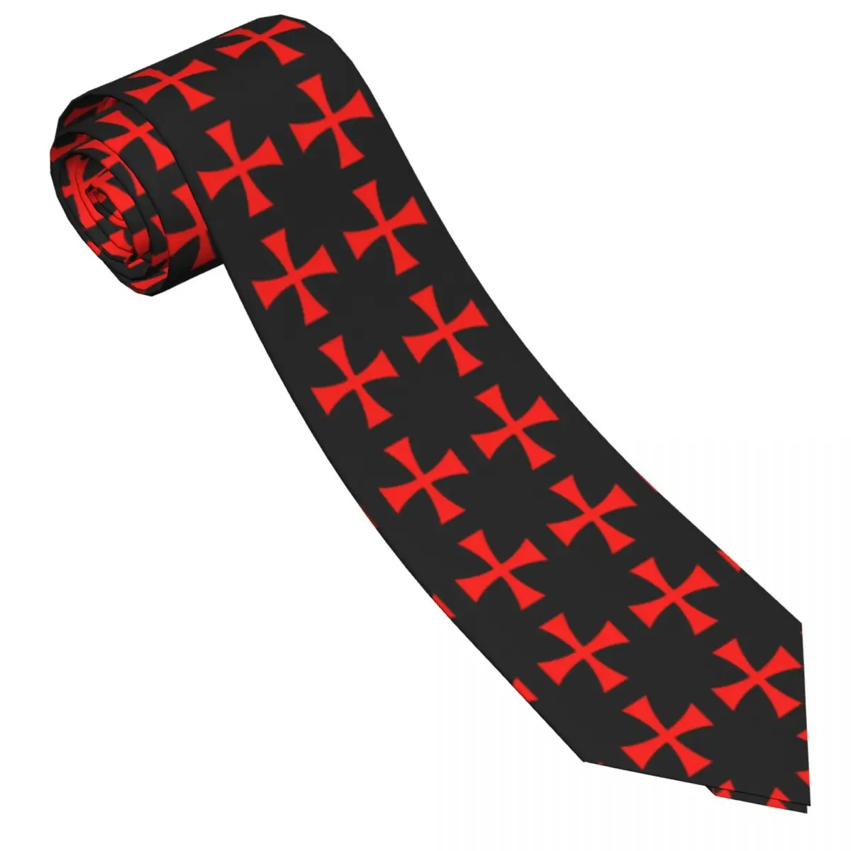 

Templar Symbol Tie Jesus God 3D Printing Cosplay Party Neck Ties Funny Neck Tie For Men Women Pattern Collar Tie Necktie Gift