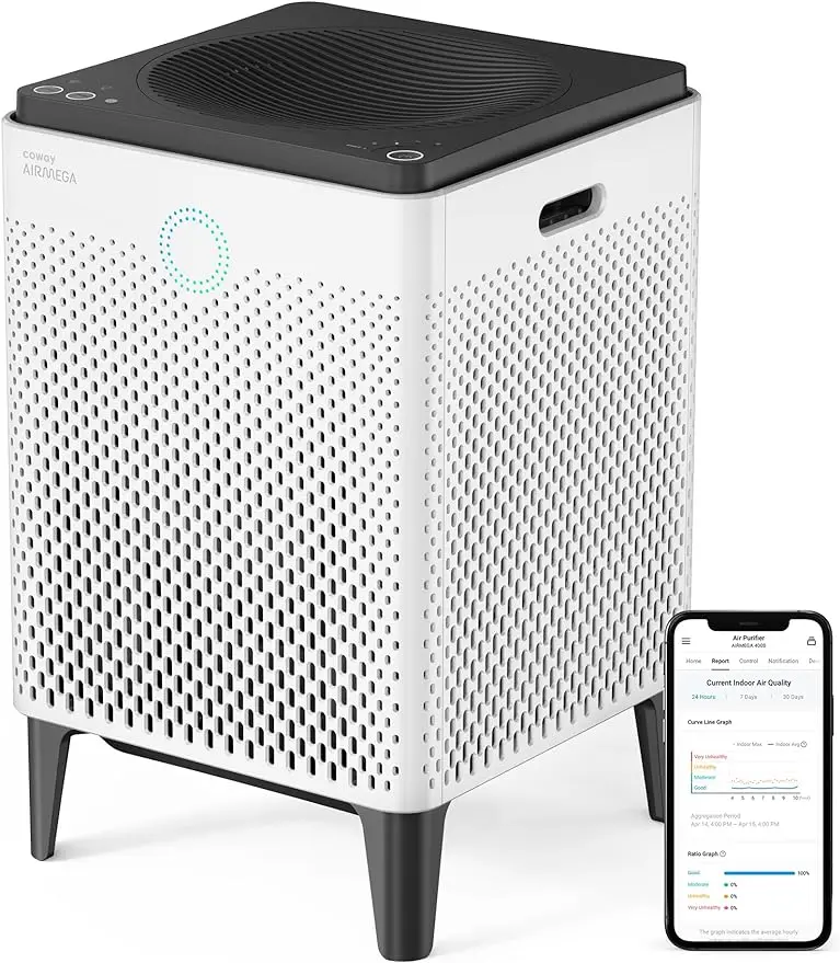 Смарт-технология Coway Airmega 400S, совместимая с приложением, совместима с Alexa True HEPA-очистителем воздуха, покрывает 1560 кв. футов, белого цвета
Смарт-технология Coway Airmega 400S, совместимая с приложением, совместима с Alexa True HEPA-очистителем воздуха, покрывает 1560 кв. футов, белого цвета