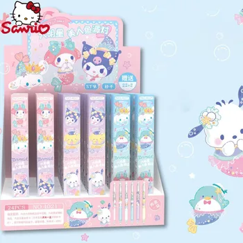 Três Lio Dream Carousel: Uma Coleção Encantadora de Bonecas Sanrio para Crianças 9 Sanrio 24pcs Gel Pen Kawaii Hello Kitty Presses 0.5mm Black To Write Fluently And Constantly Ink Students To Learn Stationery