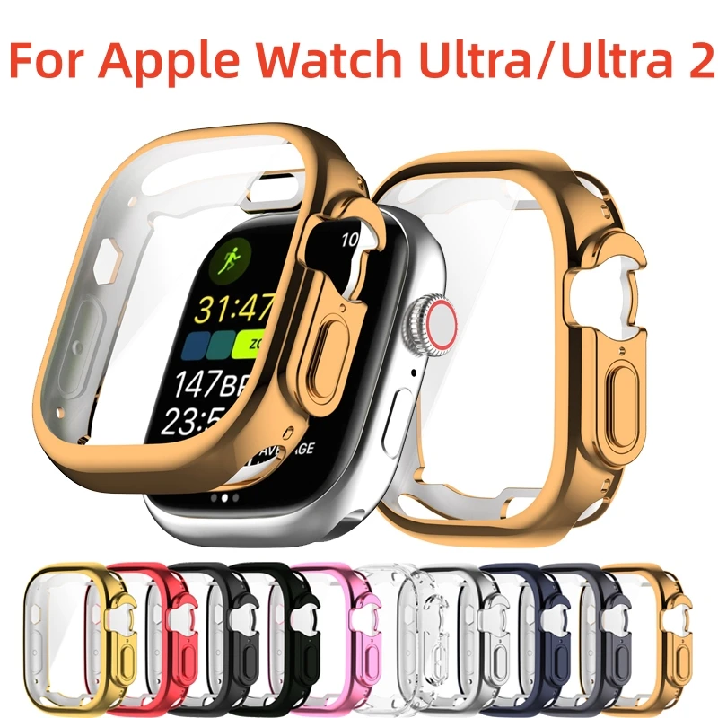 

Защитный чехол из ТПУ для Apple Watch Ultra 2, полное покрытие, Защита экрана для умных часов, Мягкий защитный чехол для iwatch Ultra 2