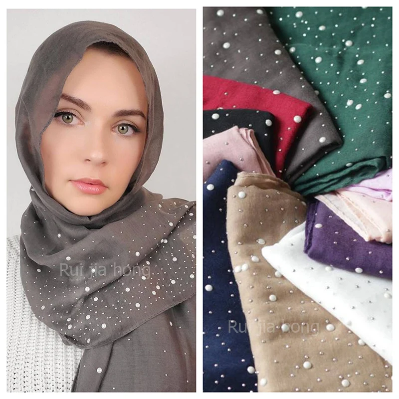 Premium Quality Cotton Viscose Pearl Hijab Scarf Plain Ladies Muslim Headscarf Shawl Wrap for Women Islamic Headwrap
Premium Quality Cotton Viscose Pearl Hijab Scarf Plain Ladies Muslim Headscarf Shawl Wrap for Women Islamic Headwrap