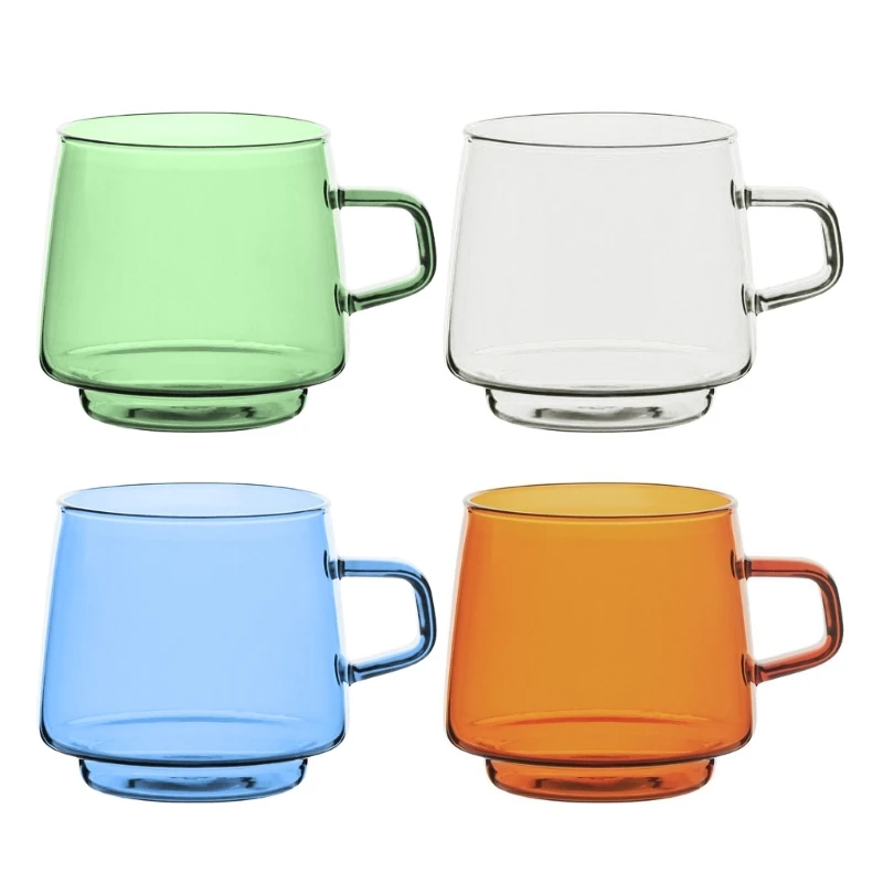 Colorful Heat Resistant Glass Coffee Cups with Handle Milk Cups Glass Material Beer Mug Perfect for Home and Office Use
Colorful Heat Resistant Glass Coffee Cups with Handle Milk Cups Glass Material Beer Mug Perfect for Home and Office Use