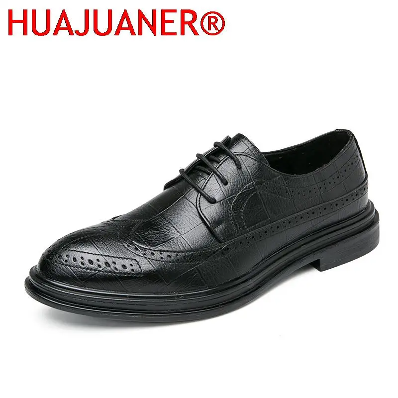 New Mens Shoes Split Leather Casual Shoes Men Business Formal High Quality Oxfords Evening Dresses Brogue Footwear Spring Autumn
New Mens Shoes Split Leather Casual Shoes Men Business Formal High Quality Oxfords Evening Dresses Brogue Footwear Spring Autumn