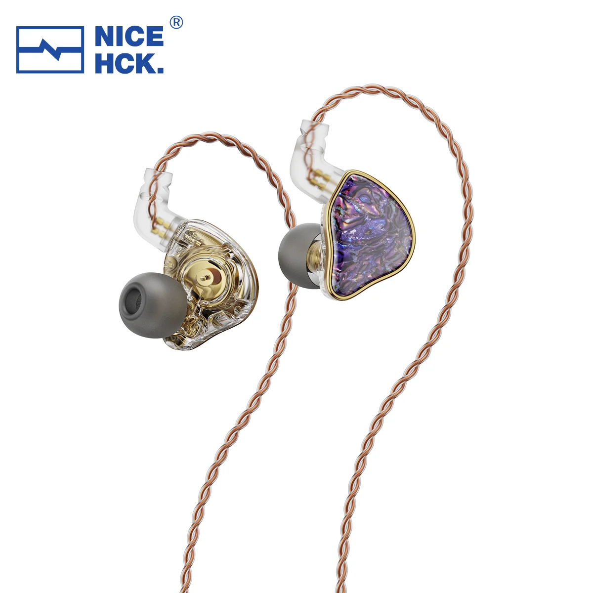 

NiceHCK DB2 HiFi Wired IEM 1DD+1BA Hybrid Dual Driver Microphone Music In-ear Earbud Monitor Detachable 0.78 2Pin Cable Earphone