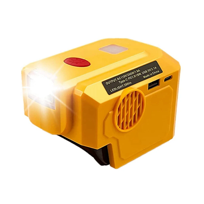 Инвертор мощности 200 Вт для Dewalt с литиевой батареей 20 в до 110 В, портативная фотография с искусственным интерфейсом, простая в использовании
Инвертор мощности 200 Вт для Dewalt с литиевой батареей 20 в до 110 В, портативная фотография с искусственным интерфейсом, простая в использовании