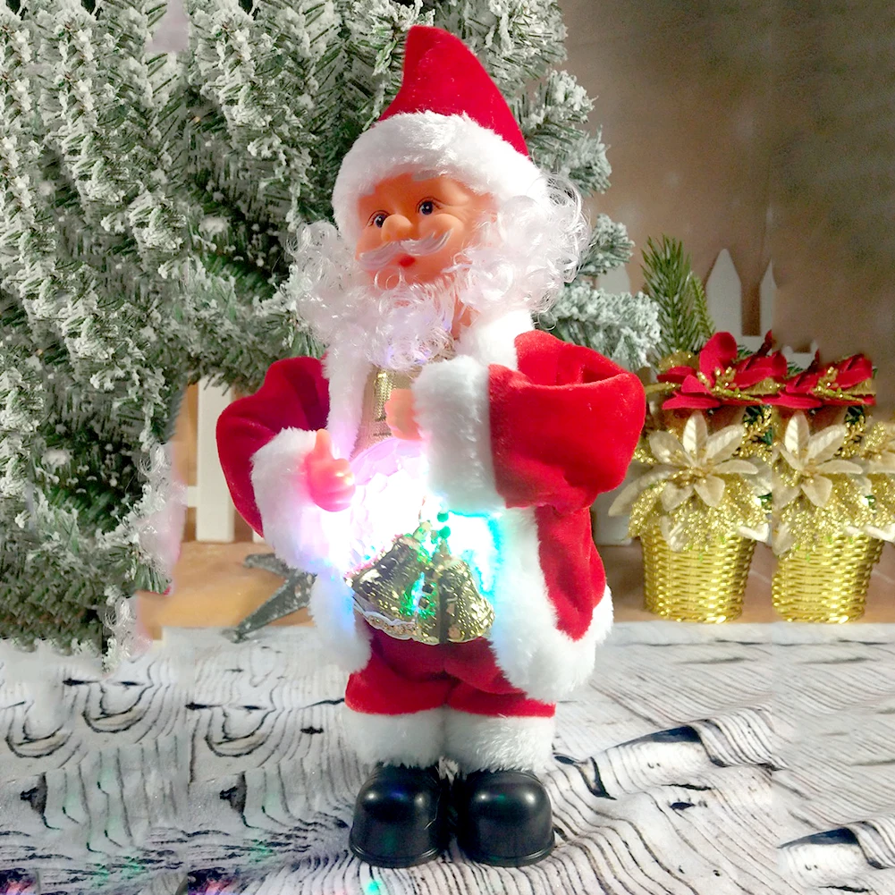 

2022 Chirstmas Decroative Christmas Music Box Electric Santa Claus Musical Singing Dancing Bright Belly Christmas Toys Gifts