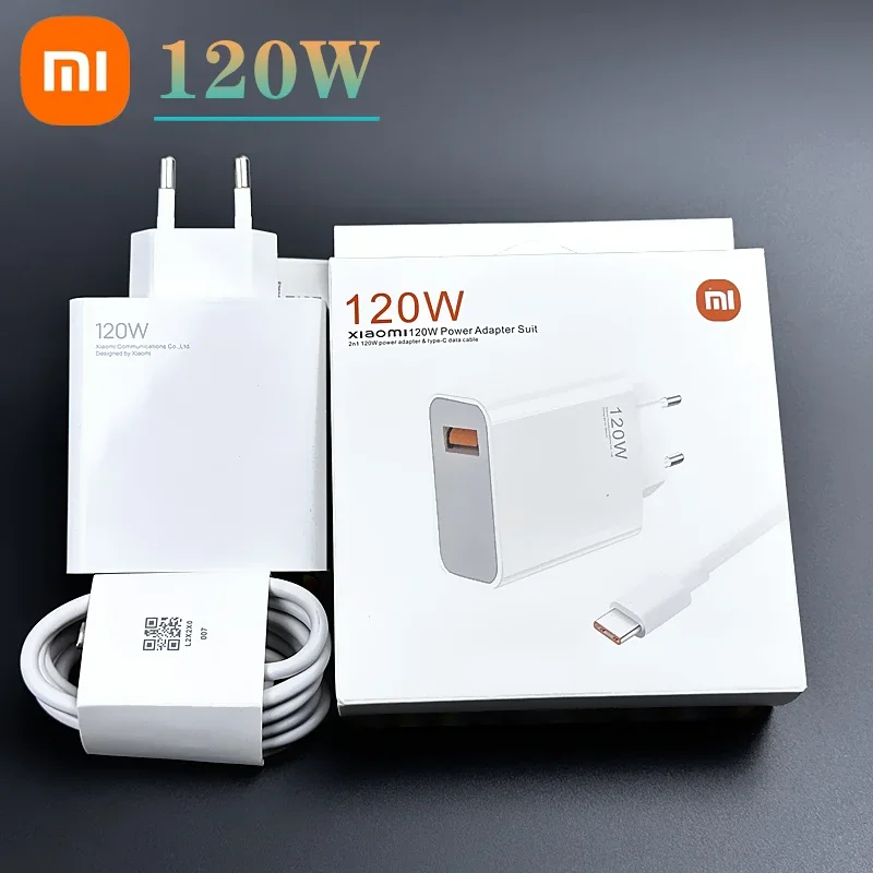 

Xiaomi 120W charger EU Fast charge adapter 2M 1.5M Type C cable For Mi 11T 12T 12 12S Pro 13 Pro Black Shark 4s 5 Pro 5 RS