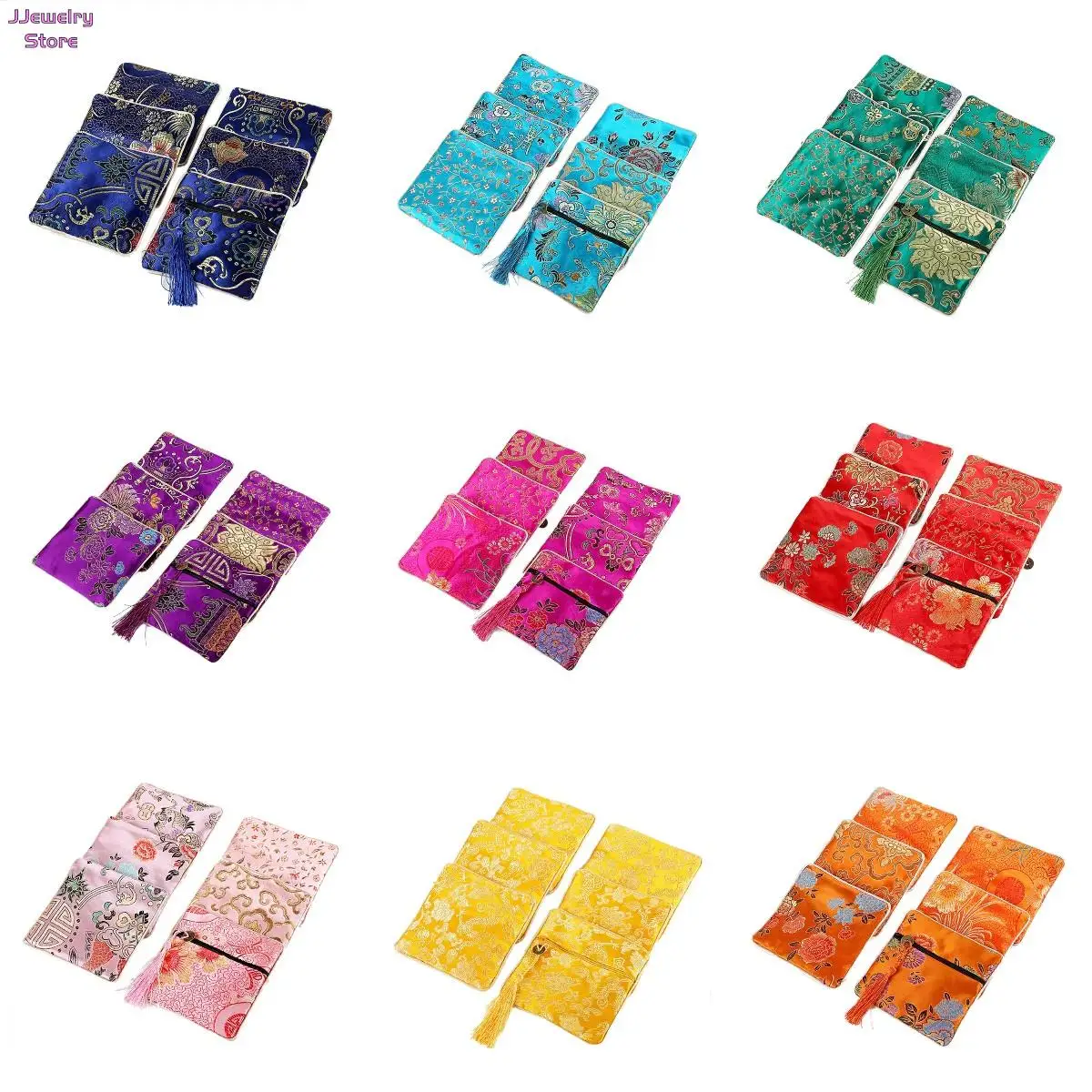 1PC Chinese Brocade Handmade Silk Embroidery Padded Zipper Small Jewelry Gift Storage Pouch Bag Snap Case Satin Coin Purse
1PC Chinese Brocade Handmade Silk Embroidery Padded Zipper Small Jewelry Gift Storage Pouch Bag Snap Case Satin Coin Purse